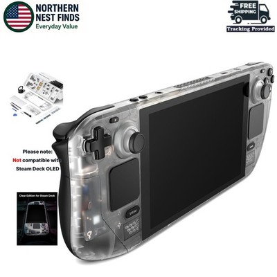 Customizable Crystal Clear Front Cover for Steam Deck LCD - Perfect for DIY Fans