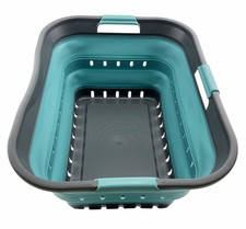 42L (11 gallon) Collapsible Plastic Laundry Basket - Foldable Pop Up Storage ...