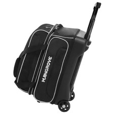 2 Ball Bowling Bag with Wheels, Double Bowling Bags 2 Ball Roller w/Separate ...