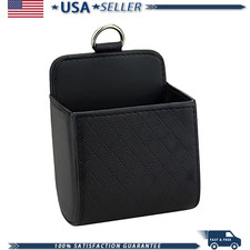 Car Air Vent Storage Bag Pu Leather Car Hanging Pouch Hook Organizcolor Black Car Air Vent Storage Bag Pu Leather Car Hanging Pouch Hook Organizcolor Black