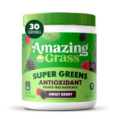 8/26 Amazing Grass Greens Blend Antioxidant: Super Greens Powder Smoothie Mix wi