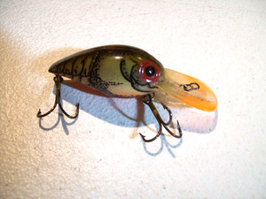 PRE RAPALA STORM WIGGLE WART FISHING LURE IN CUSTOM PAINT-OVER NATURAL GREENCRAW