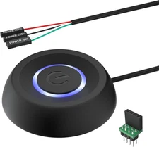 PC Power Button,External Switch with LED Desktop for Computer Motherboard