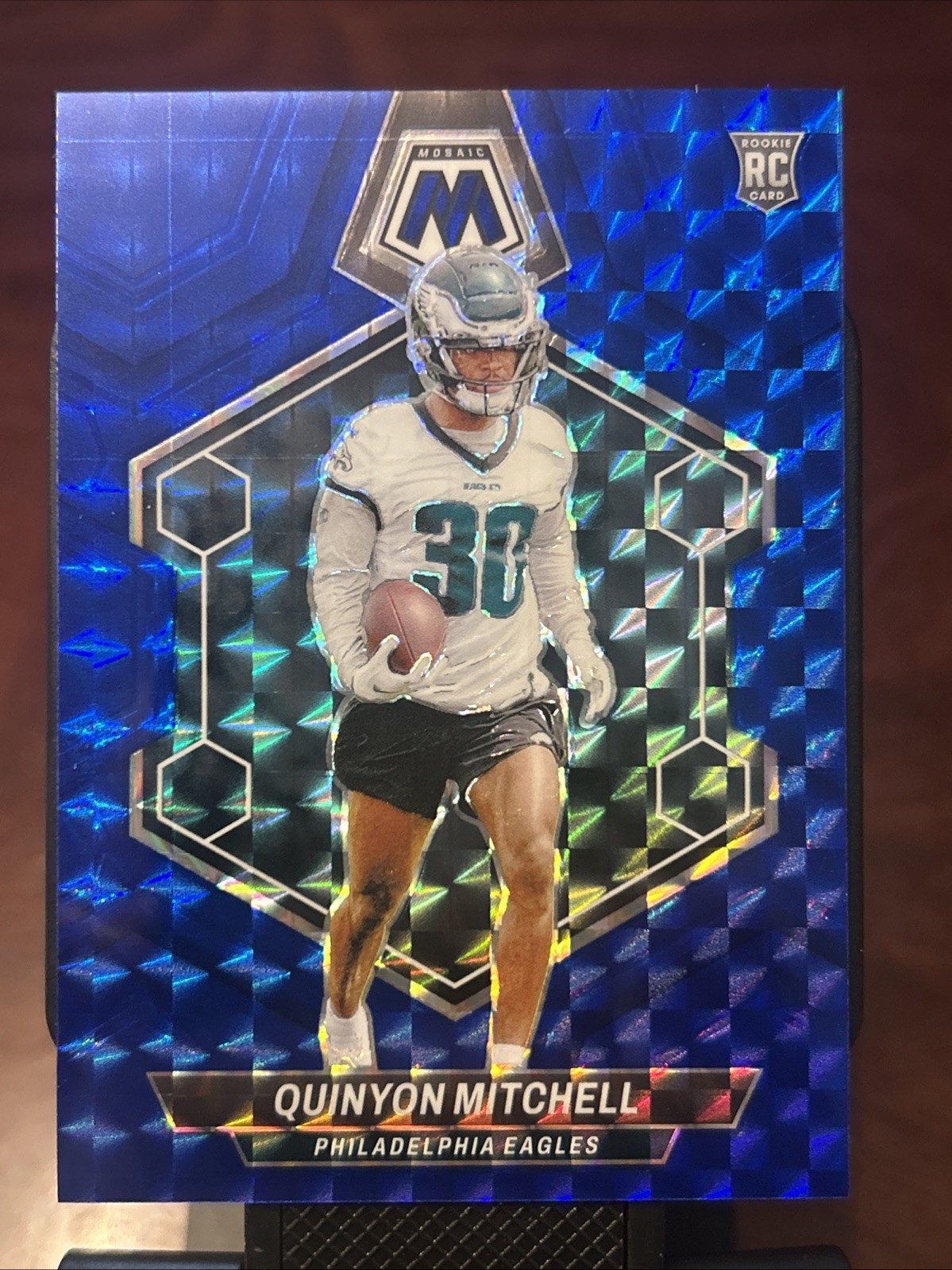 2024 Panini Mosaic - Rookies Quinyon Mitchell #322 Blue Mosaic Prizm /99 (RC)