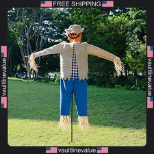 LarpGears 7.5FT Halloween Pumpkin Scarecrow G...