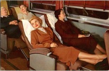 Vintage Union Pacific Railroad Reclining Coach Postcard c1940s