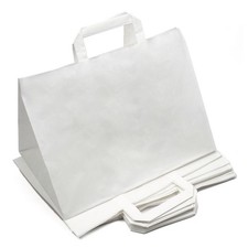 DayBays Weiß Papiertüten Papiertragetaschen Papier Tragetaschen Tüten Taschen