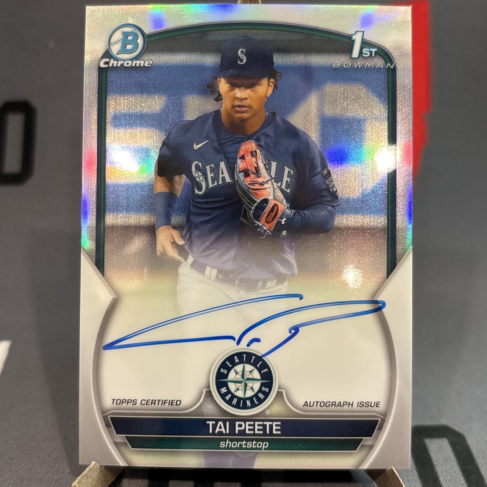 2023 Bowman Draft Chrome 1st Auto Tai Peete #CDA-TP Refractor 461/499 