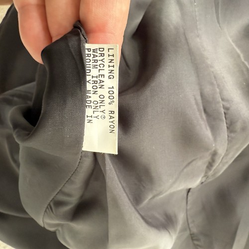Anthea Crawford Dress Size 14/16 Black Midi Linen Blend Vintage Gold Buttons - Picture 16 of 16