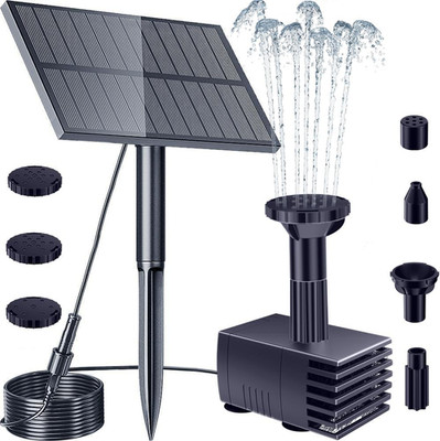 Biling Solar Brunnenpumpen Solar Springbrunnen Für Außen, Teichpumpe Solar Wasse