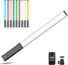RGB Photography Light Wand, Handheld LED Video Light 9 Colors, with Built-In Rec