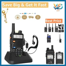 Baofeng UV-5R Dual Band Two Way Radio Black, 128 Channels, 5Km Range