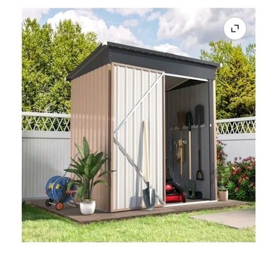 3' x 5' Outdoor Metal Storage Shed, Heavy Duty Garden Tool Shed with
