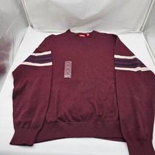 NWT IZOD Mens Crewneck Size XL Sweater Striped Long Sleeve Pullover Soft Preppy
