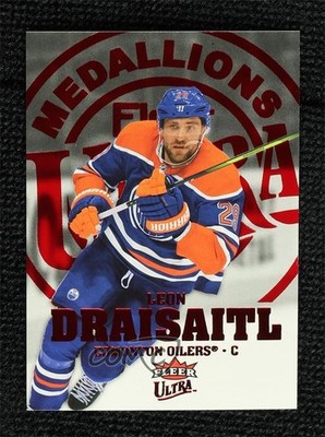 2023 Upper Deck Fleer Ultra Medallions Ruby Red 11/50 Leon Draisaitl #M-29 07vd