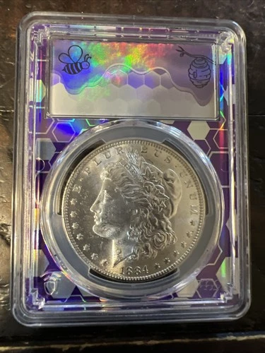 1884 O Morgan Silver $1 Coin, PCGS MS62 Grade