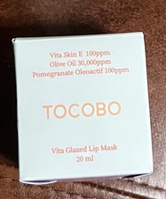 TOCOBO Vita Glazed Lip Mask! Hydrating Lumping Exfoliating! Full Size New In Box