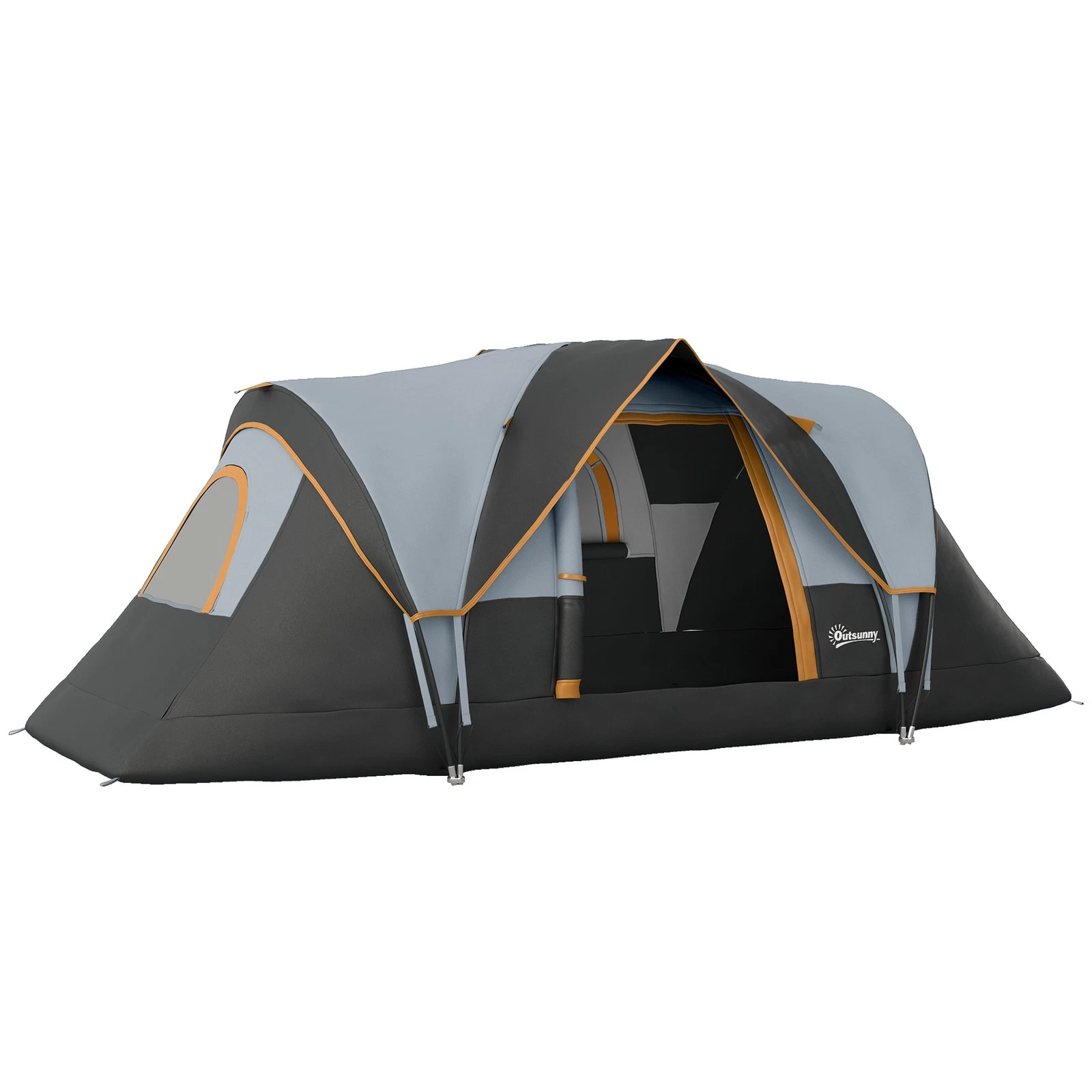 Outsunny 5-6 Man Camping Tent with Bag, Fibreglass and Steel Frame, Grey
Opens in a new window or ta