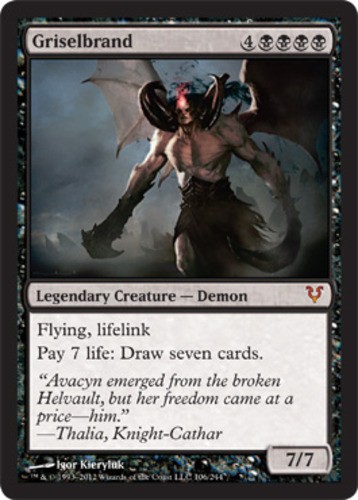 Avacyn Restored Griselbrand - Foil x1 Light Play, English Magic Mtg M:tG