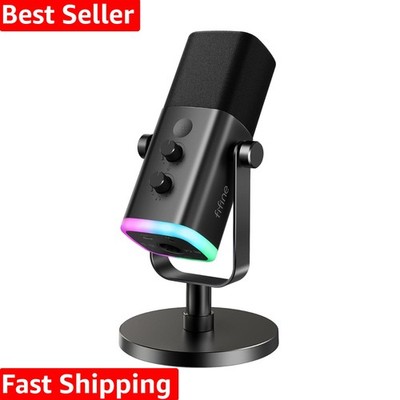 Professional USB/XLR Microphone with RGB for Streaming and Gaming | AmpliGame