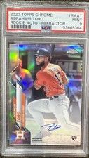 Abraham Toro 2020 Topps Chrome Rookie Auto Refractor PSA 9 RC Astros 253/499