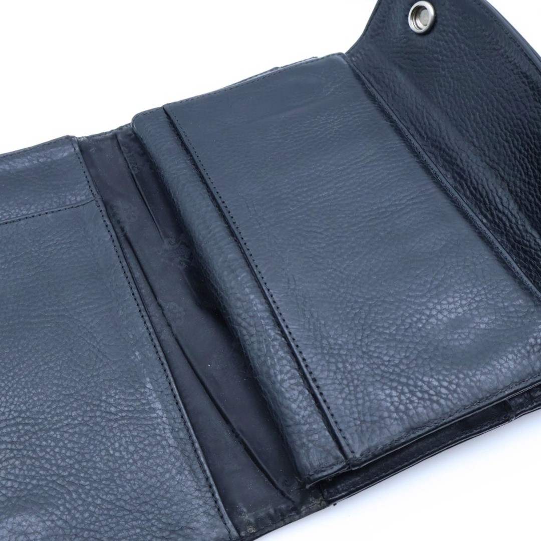 Chrome Hearts Wave Leather Wallet Purse Black BCA374 Used 9b28ded8c3238928c0994f thumbnail 5