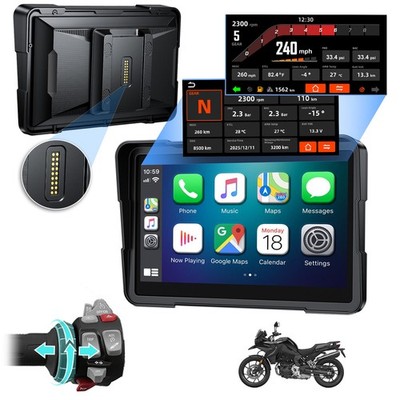 7 Inch Motorcycle CarPlay GPS Navigation Fit for BMW R1200GS R1250GS S1000XR