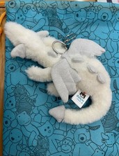 Jellycat Snow Dragon White Mini Plush Bag Charm Keychain Cute NWT Gift