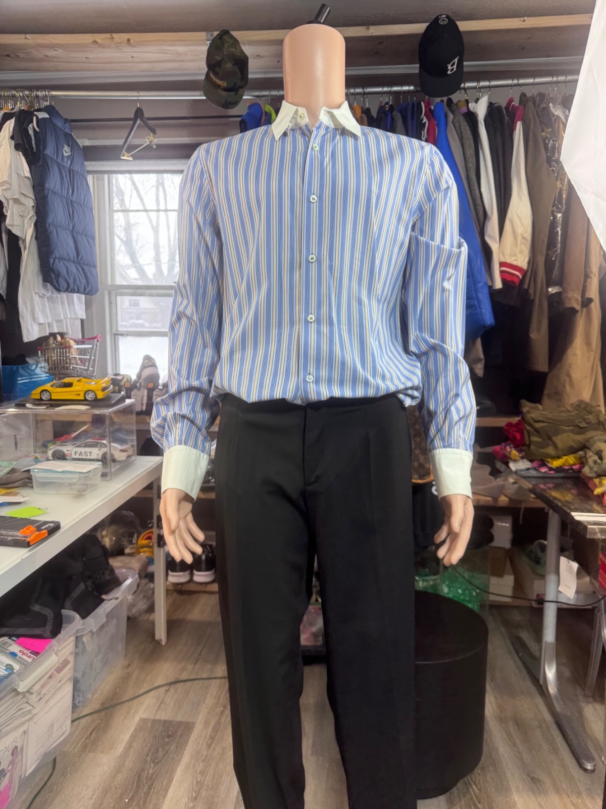 Dsquared2 CONTRAST Collar Button Front Shirt XXL … - image 2