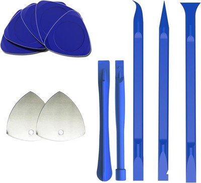10pcs Plastic Spudgers + 2 Metal Triangular Pry Bar Set for iPad, Laptop, iPhone