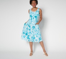 BEAUTIFUL by Lawrence Zarian Women's Dress Sz 8 Amanda Regular Blue A693063