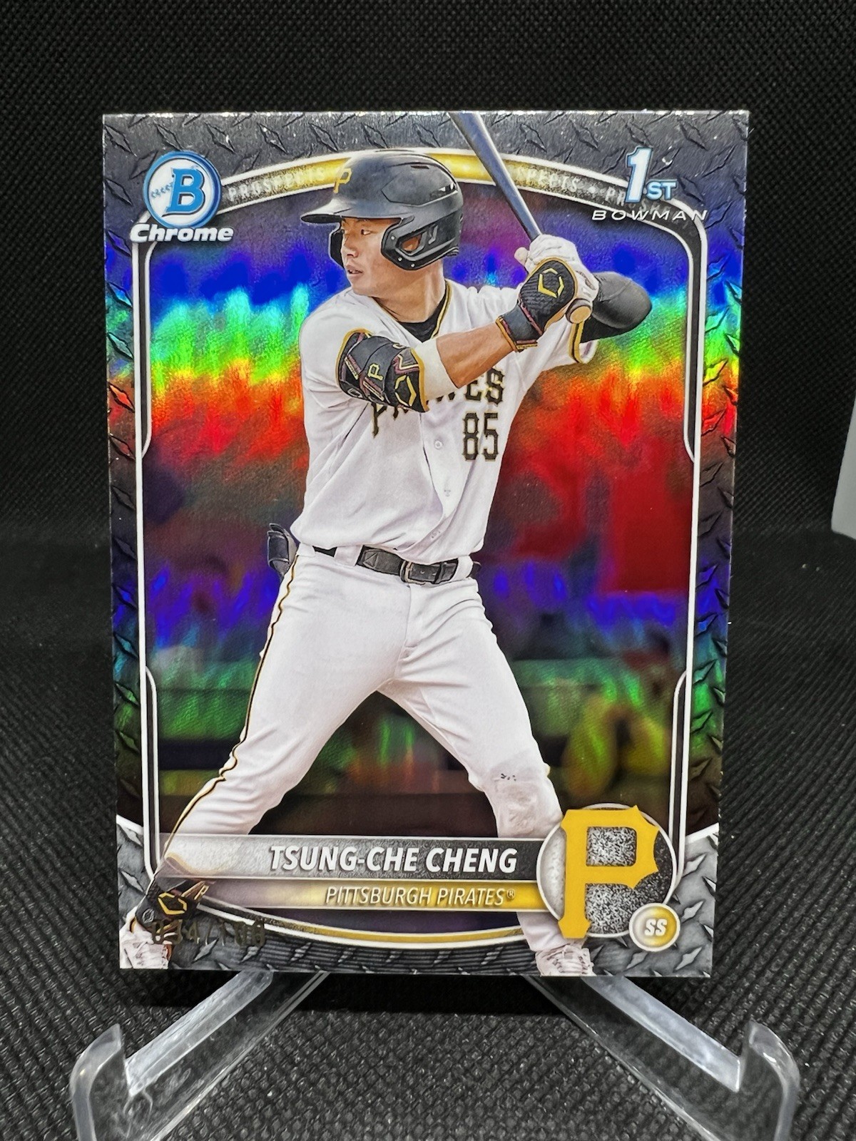 2025 Bowman Tsung-Che Cheng 1st Chrome Steel Metal Refractor /100