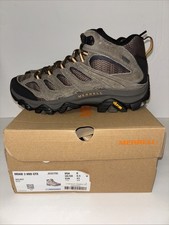 Merrell Men's Moab 3 Hiking Shoes Vibram Mid GTX Gore-Tex Walnut Size 9 NEW