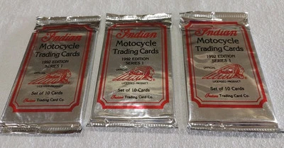 Indian Motorcycle Trading Cards 1992 Serie 1. Ungeöffnet. 3 versiegelte Packungen - Bild 1 von 3
