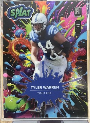 2025 Wild Card Splat 1/1 Tyler Warren RC Indianapolis Colts Rainbow Foil Box Hit