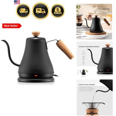 27oz Bistro Gooseneck Electric Water Kettle, Pour Over Coffee & Tea, Stainles...