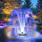 Anfraer Floating Pond Fountain with LED Lights, 660GPH RGB Floating Fountain wit