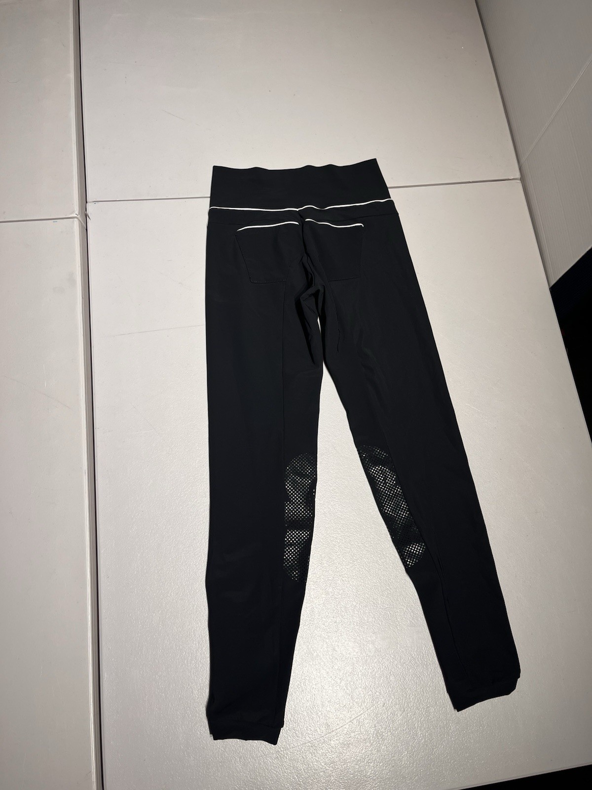 For Horses Breeches Womens Small Black Equestrian Tights Pants Nylon Italy 23x26