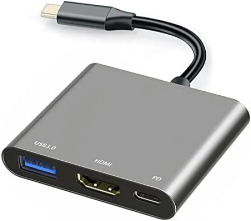 USB C To HDMI Multiport Adapter W/ Charging For MacBook iPad Pro 4K USB 3.0 Hub