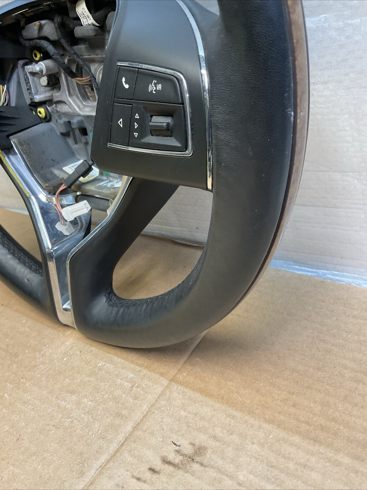 2014-2021 MASERATI QUATTROPORTE OEM FRONT DRIVER STEERING WHEEL BLACK LEATHER