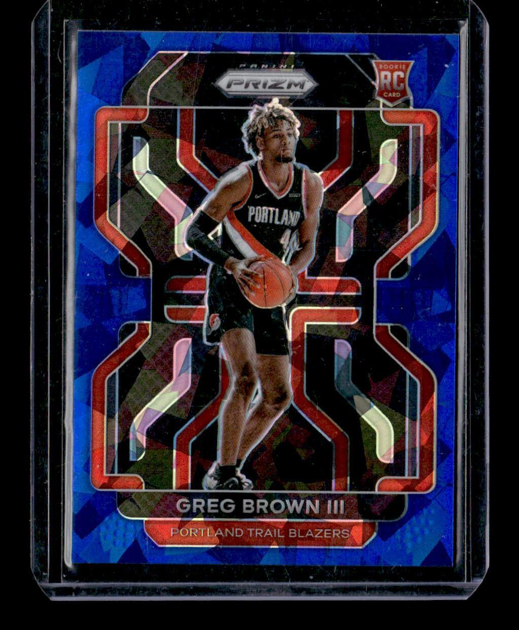 2021-22 Panini Prizm #291 Greg Brown III Blue Ice #/125