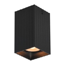 TECNO Black Square Surface Mounted Ceiling Light Downlight Spot GU10