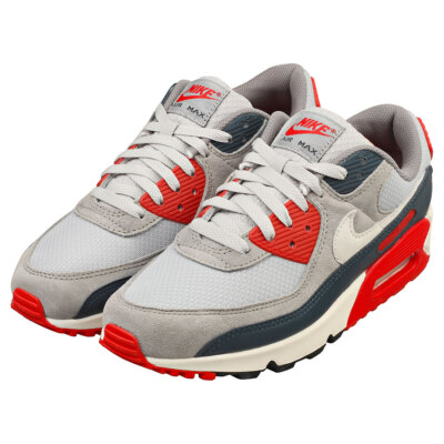 Nike Air Max 90 Herren Grey Red Sneaker | eBay