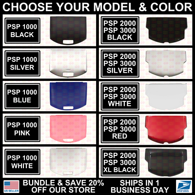 #ad Battery Cover Door for Sony PSP 1000 2000 3000 White Black Silver Replacement $5.99