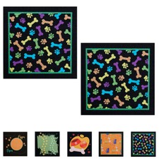 Coppia Tappeto sotto ciotola 30x30 cm tappetino cane gatto gomma sostenibile