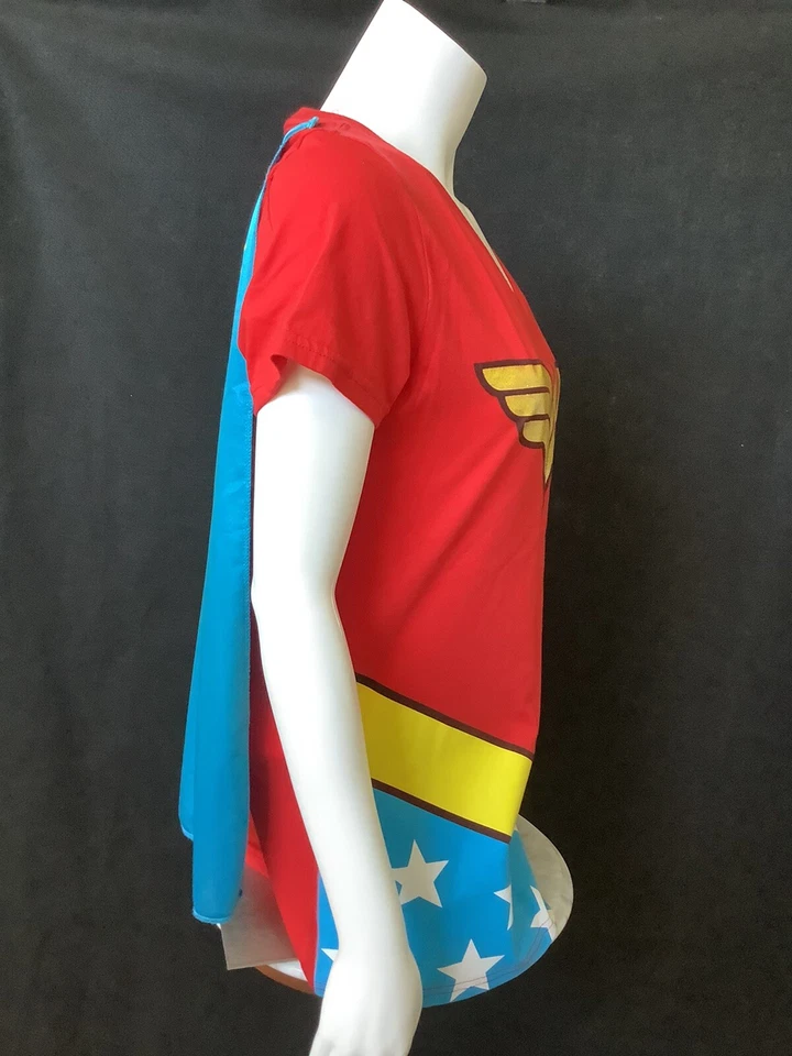Camisa para mujer DC Comics Wonder Woman XL capa extraíble capa roja/azul Foto 4 de 4
