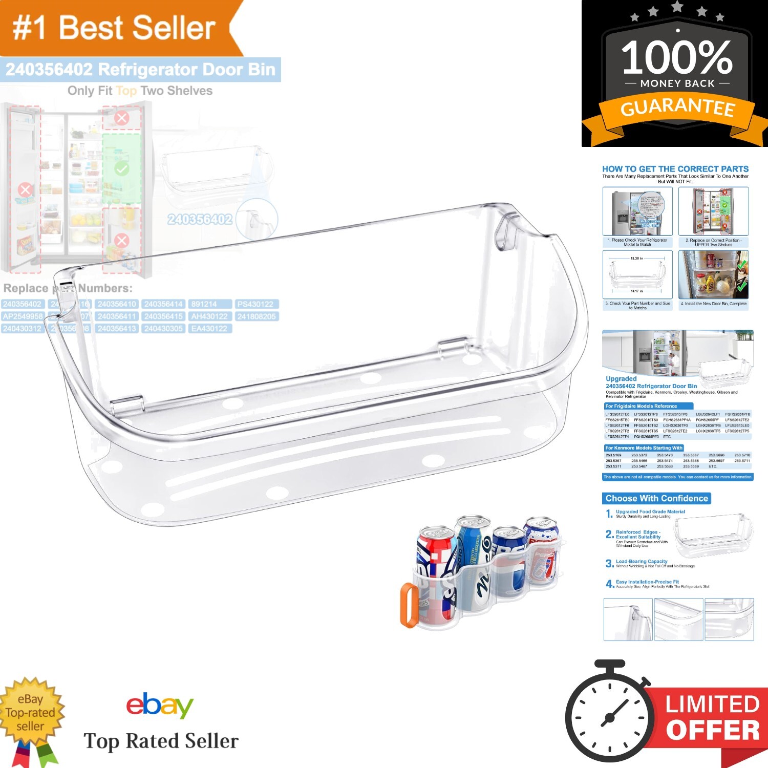 Upgrade Your Frigidaire with 240356402 Door Bin & Organizer for Optimal Storage