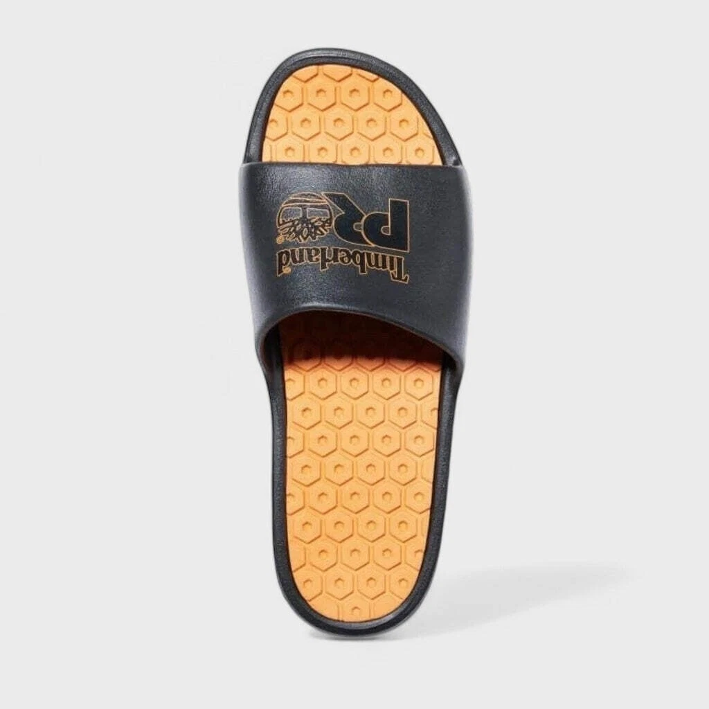 Timberland PRO Sandali Uomo Slides Nero Arancione Taglia 5M Nuovi Gomma