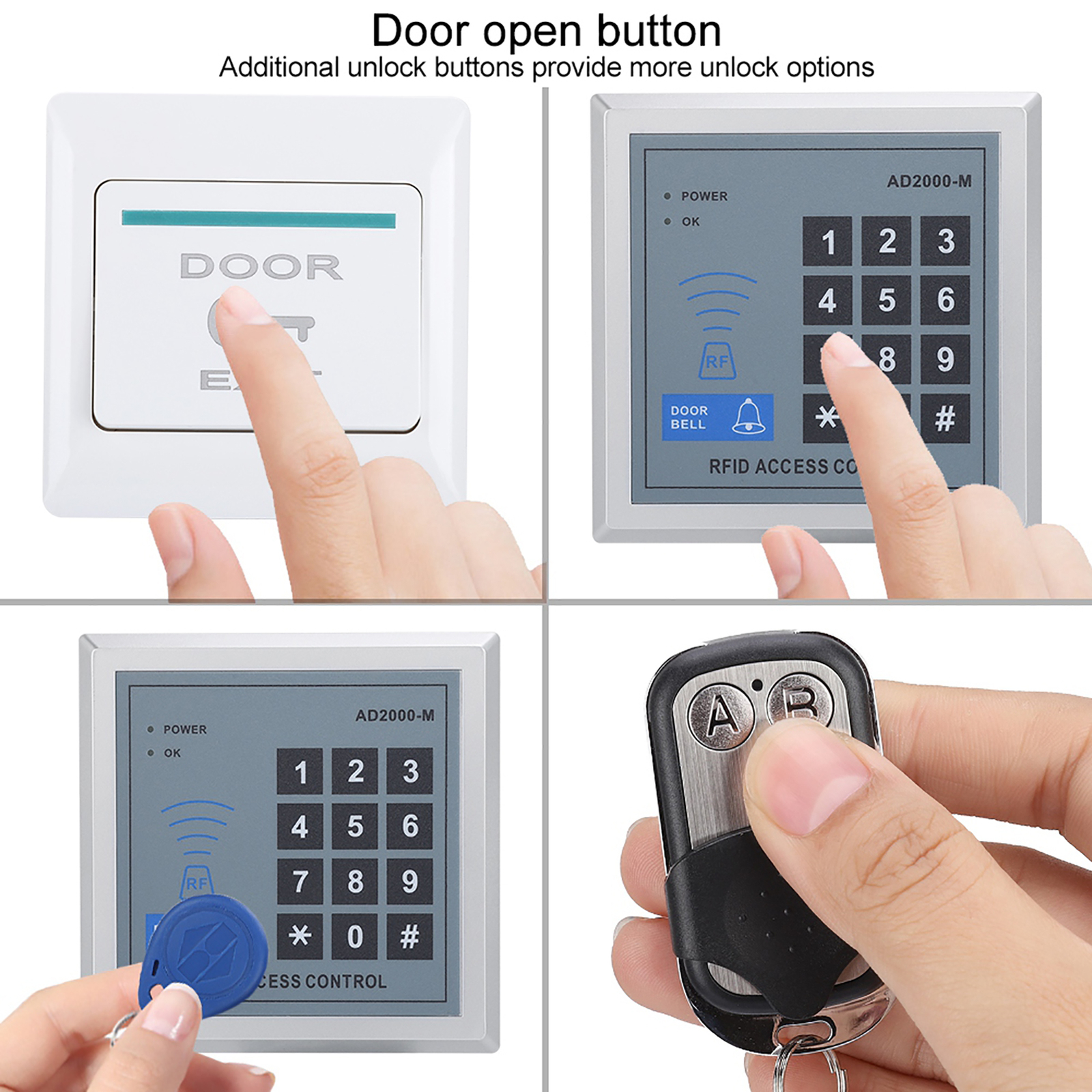 RFID Keypad Access Control Kit Door Lock 125KHz EM Card Password For ...