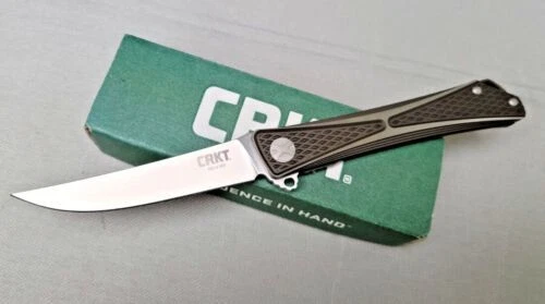 CRKT Drop Point Collectible Folding Knives Titanium Handle
